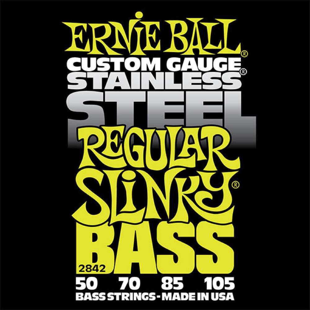 ERNIE BALL 2842/Stainless Regular Slinky Bass ベース弦×2セット