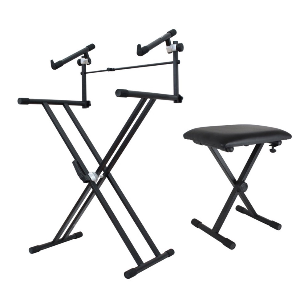 Dicon Audio KS-020 KS-024 SB-001 2段 X型キーボードスタンド キーボードベンチ付きセット