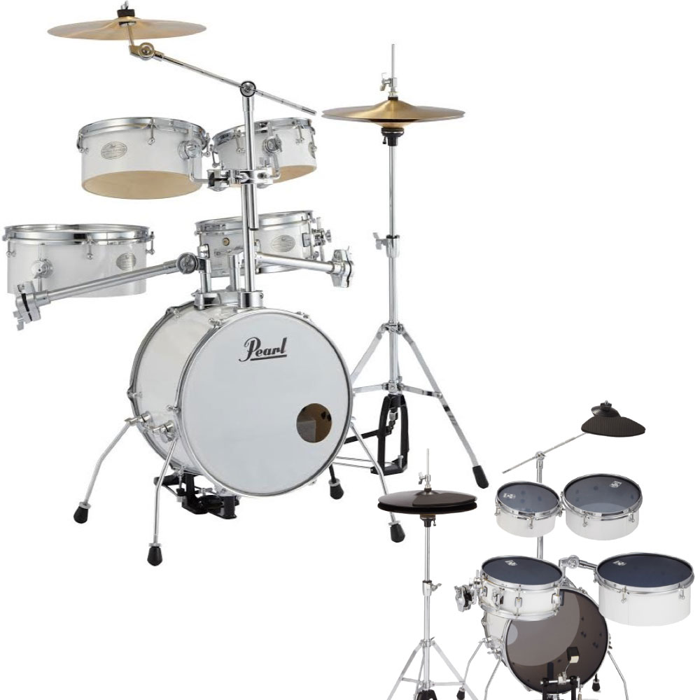 Pearl RT-645N/C ＃33 Rhythm Traveler Version.3S ピュアホワイト サイレントパックセット