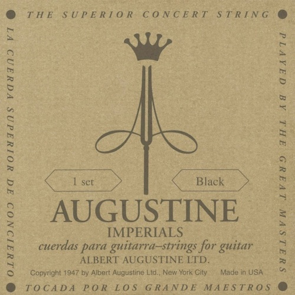 AUGUSTINE IMPERIAL BLACK SET クラシックギター弦×3セット(オーガスチン 低音弦ブラックと高音弦インペリアルのセット)  全国どこでも送料無料の楽器店