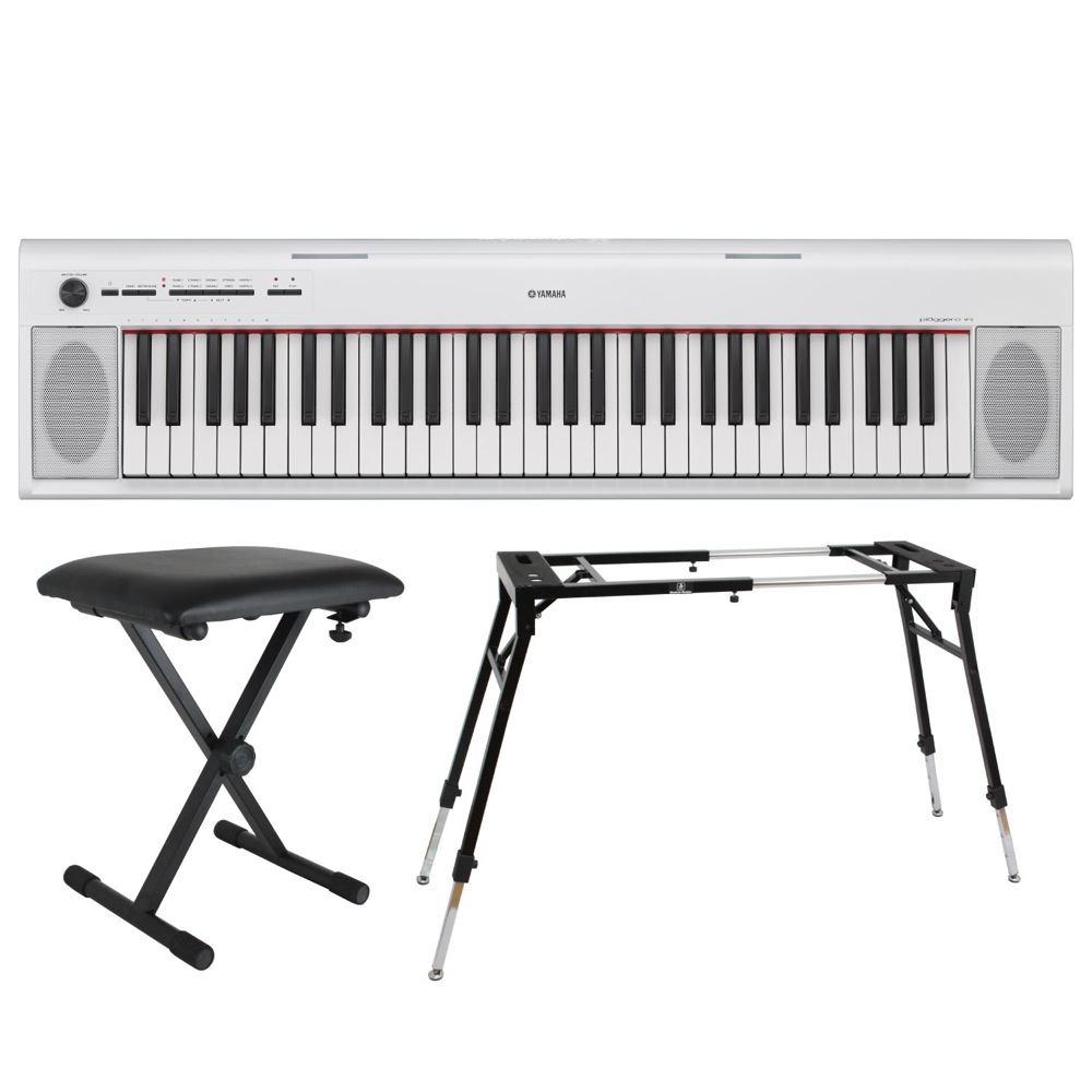 のある YAMAHA 4本脚型 キーボードスタンド キーボードベンチ 3点 ...