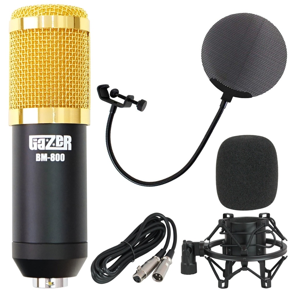 SD GAZER BM-800 Black コンデンサーマイク Dicon Audio DCP-2 メタルポップフィルター付き 2点セット