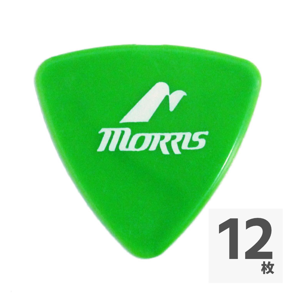 MORRIS DELRIN Green 0.88mm Triangle ギターピック×12枚