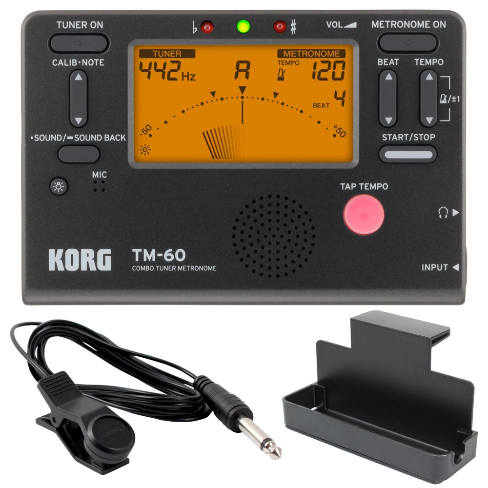 Korg Tm 60 Bk チューナー メトロノーム Fa 01 チューナー用コンタクトマイク Ms Trk 譜面台トレイラック 3点セット コルグ 定番のメトロノーム機能搭載チューナー 3点セット Chuya Online Com 全国どこでも送料無料の楽器店