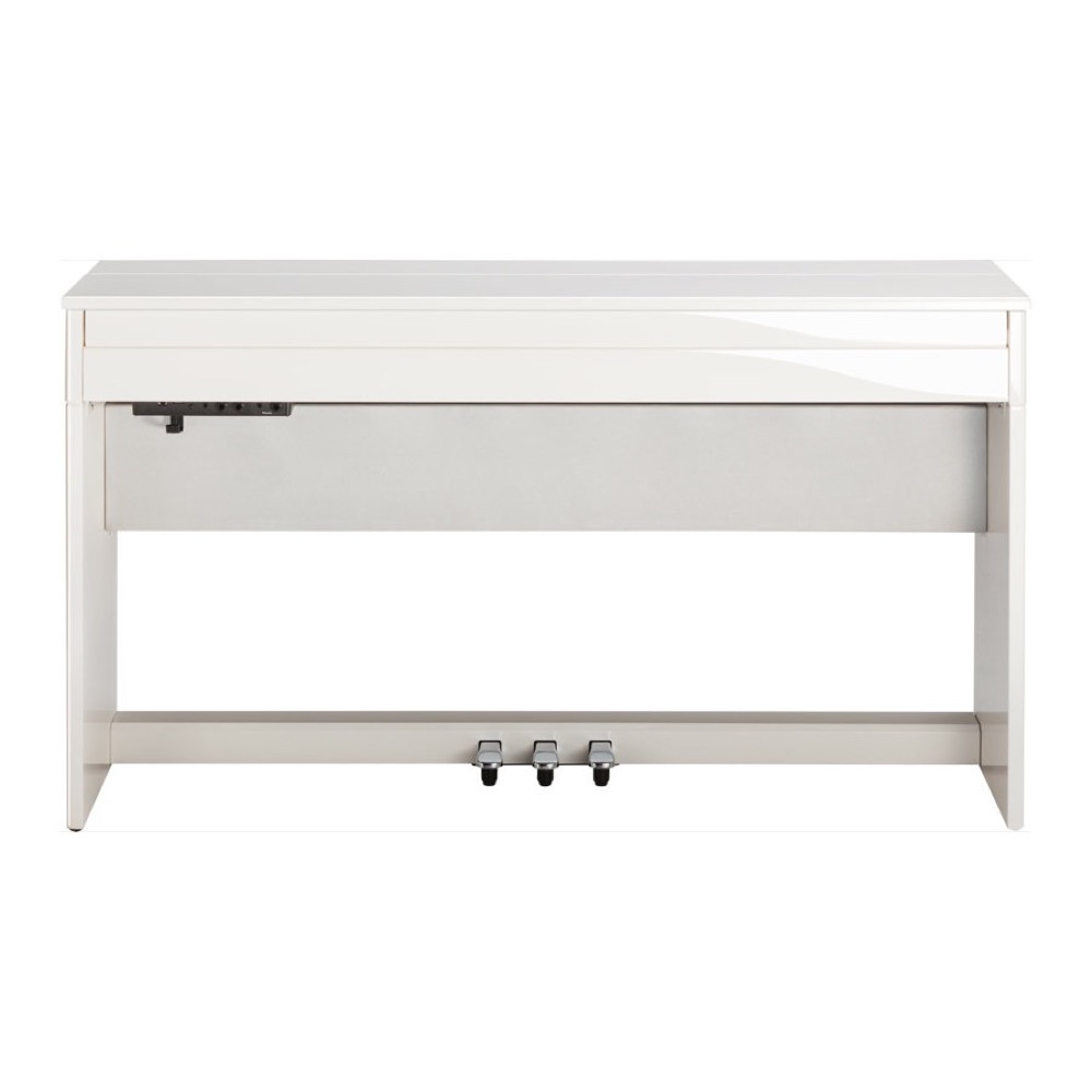 【組立設置無料サービス中】 ROLAND DP603-PWS 電子ピアノ 高低自在イス＆ピアノセッティングマット付き 白塗鏡面艶出し塗装仕上げ 全体像