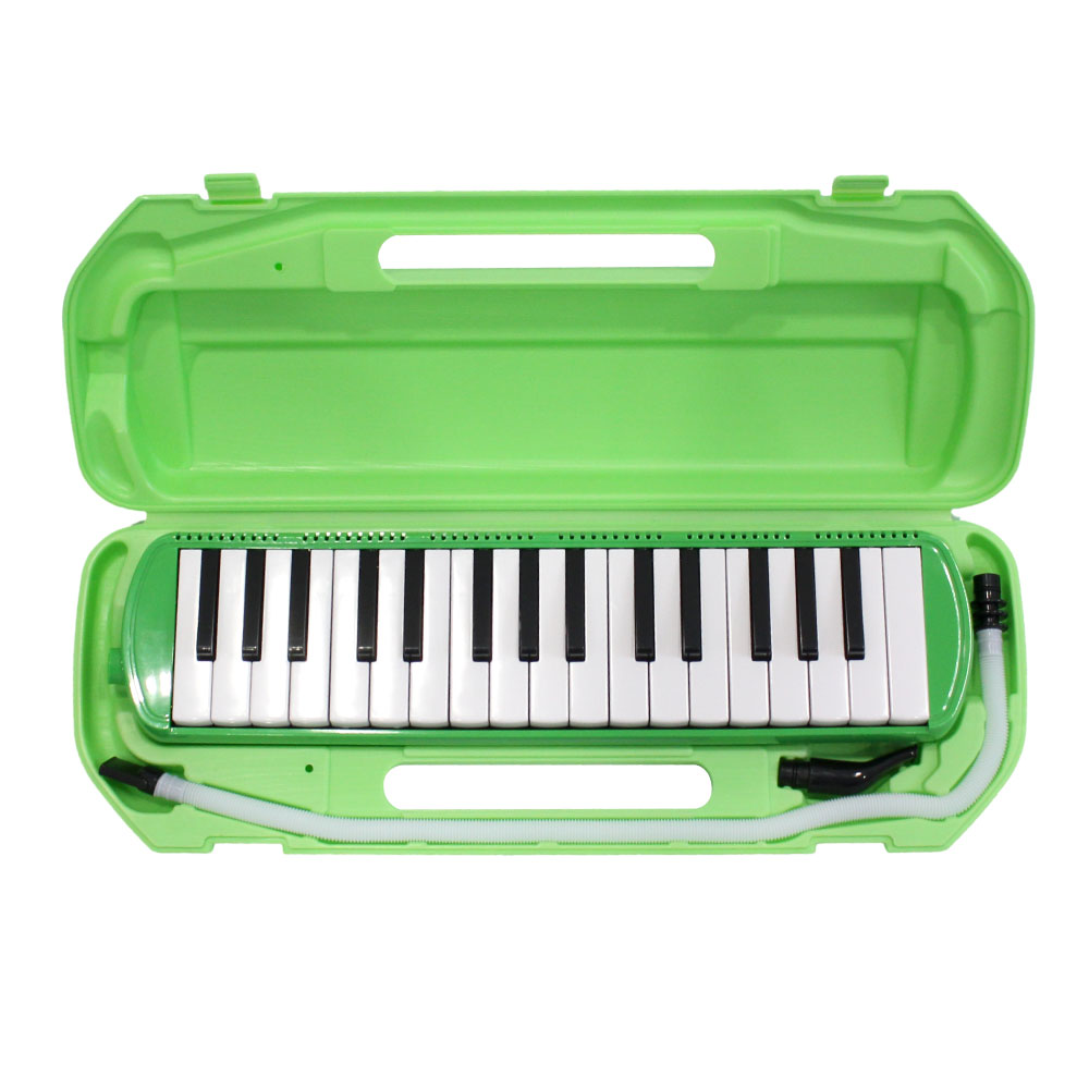 KIKUTANI MM-32 GRE 鍵盤ハーモニカ&スペア用吹き口セット 【レッスンどれみふぁシールプレゼント】 本体