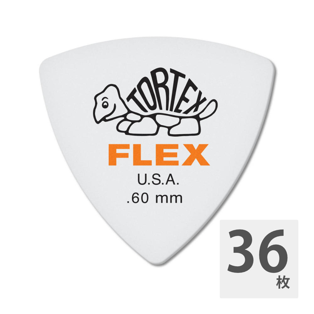 JIM DUNLOP 456 Tortex Flex Triangle 0.60mm ギターピック×36枚