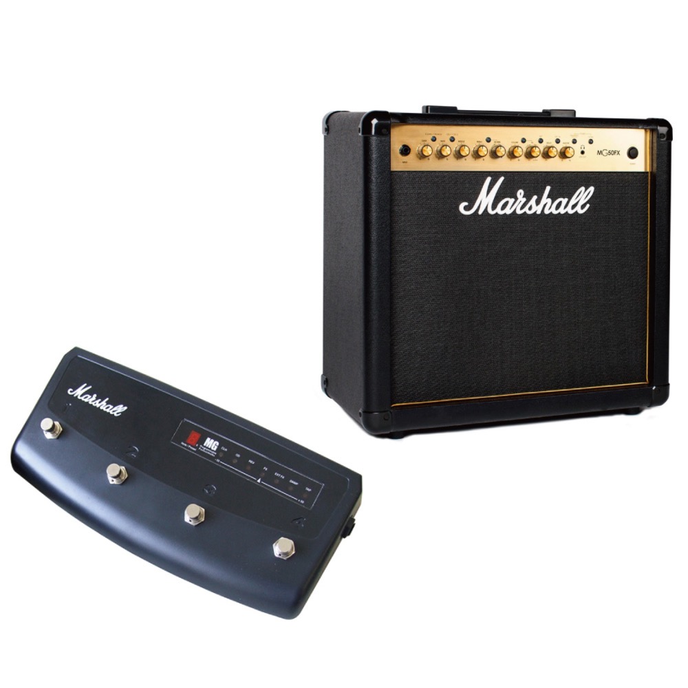 MARSHALL MG50FX ギターアンプ 専用フットコントローラー MARSHALL PEDL90008付きセット