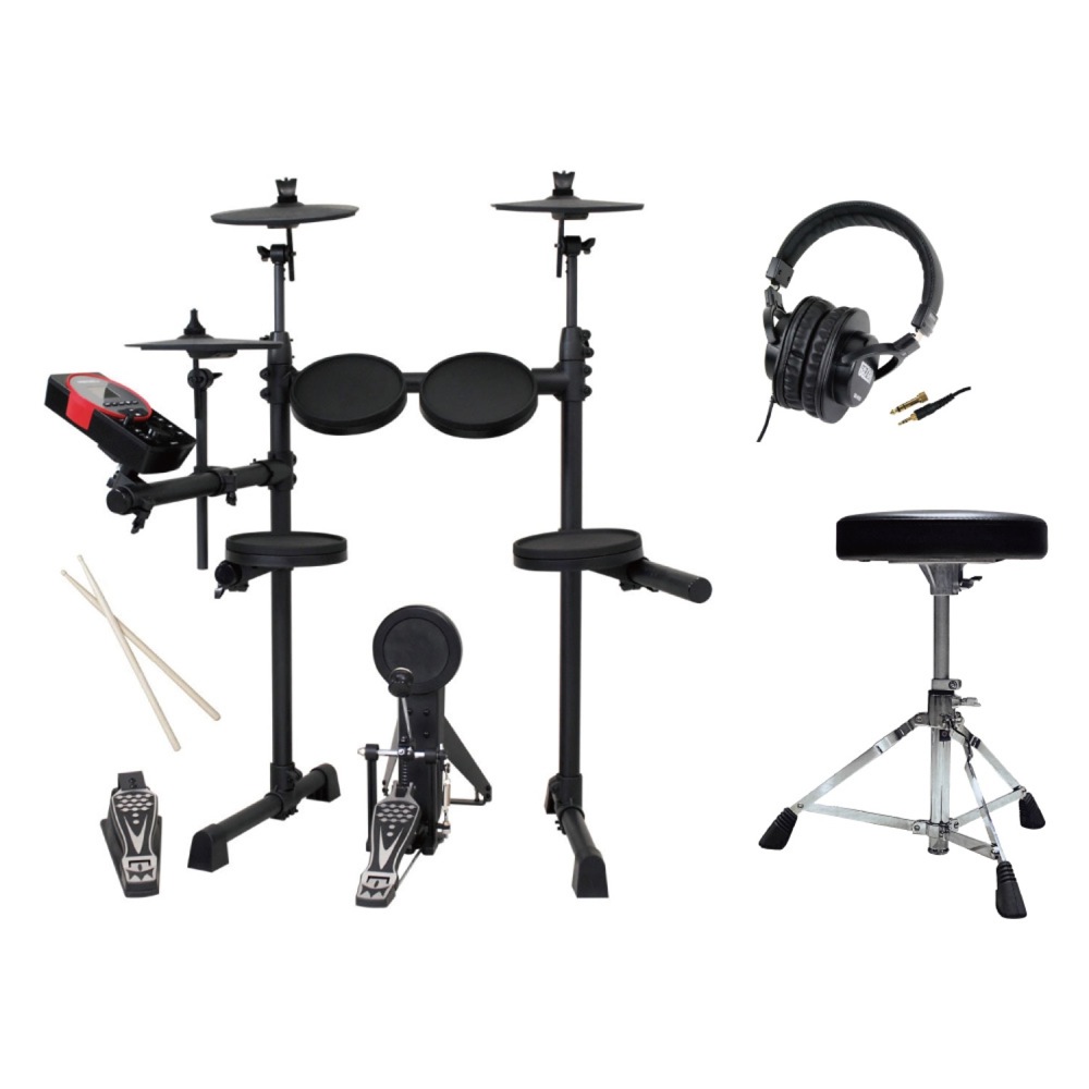 MEDELI DD610J DIY KIT 電子ドラムセット & YAMAHA DS550U ドラムスツール & SD GAZER SDG-H5000 モニターヘッドホン付きセット