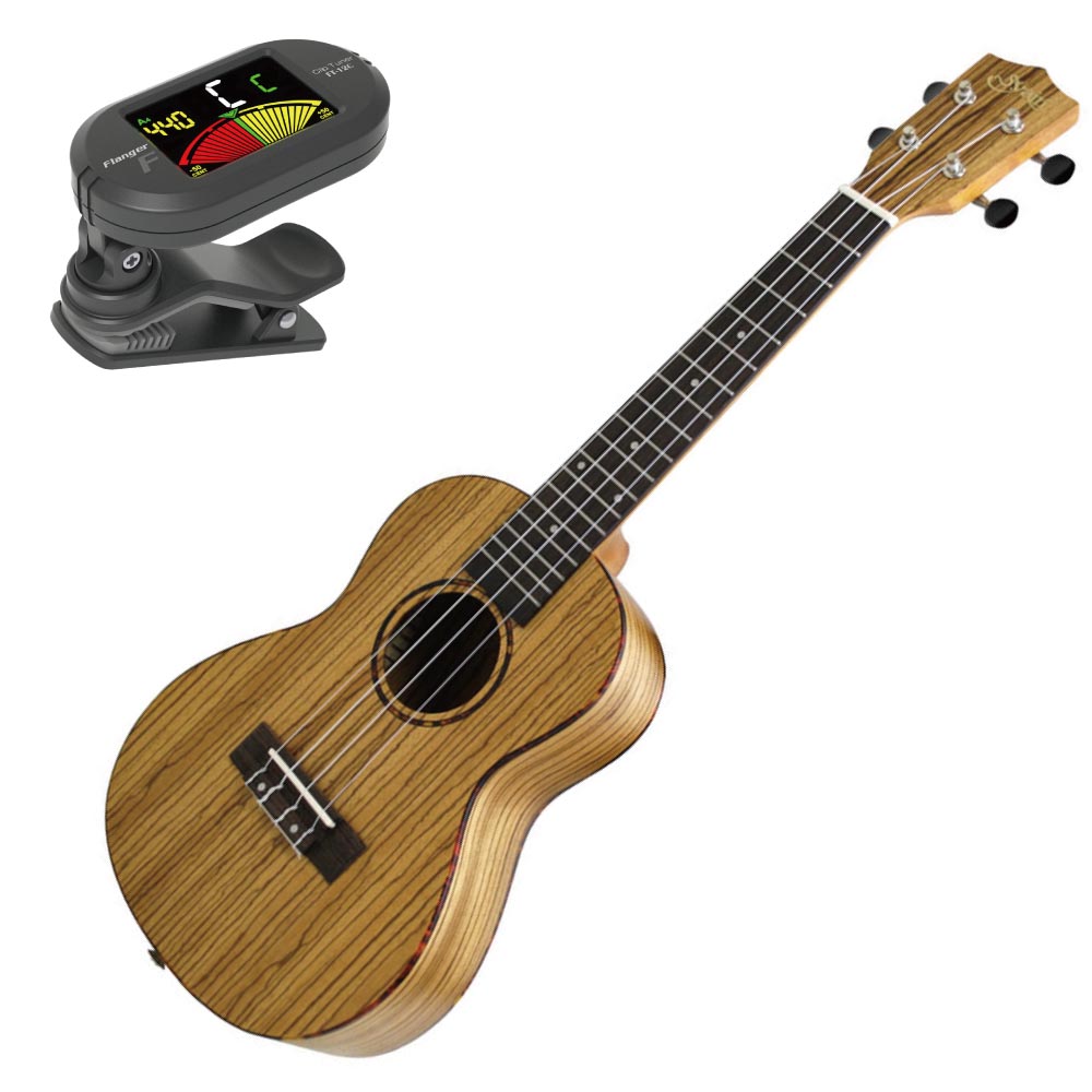 S.YAIRI YU-C-03ZW コンサートウクレレ クリップチューナー付き