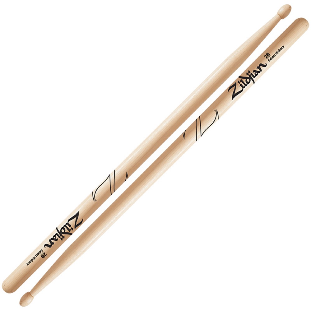 ZILDJIAN LAZLZ2B Hickory Series 2B WOOD NATURAL DRUMSTICK ドラムスティック×3セット