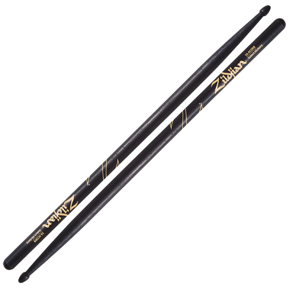 ZILDJIAN LAZLZ5AACB Hickory Series 5A ACORN BLACK DRUMSTICK ドラムスティック×6セット