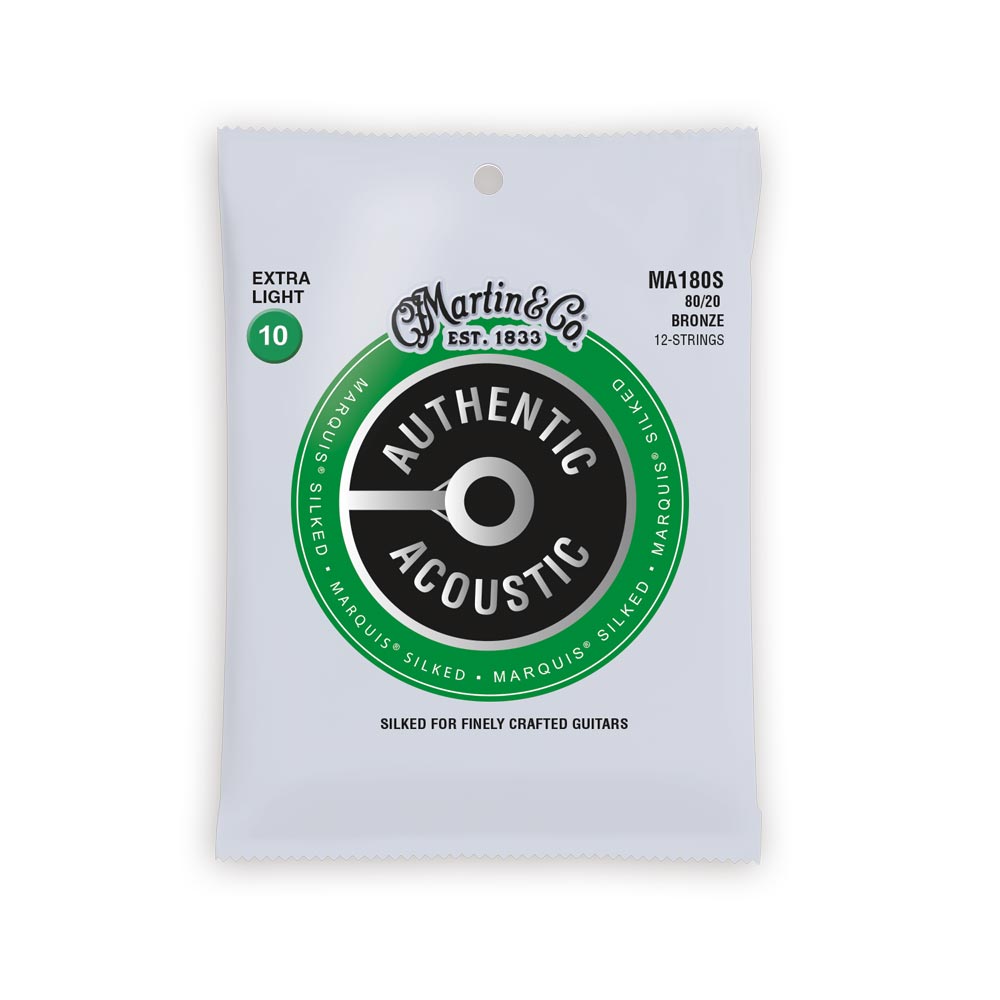 MARTIN MA180S Marquis Silked Bronze Extra Light 12弦用アコースティックギター弦×10セット
