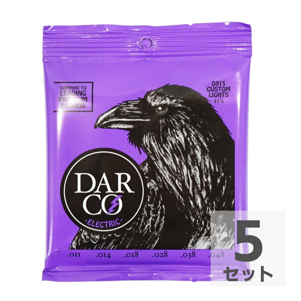 Darco D915 Electric Nickel Plate Custom Light エレキギター弦×5セット