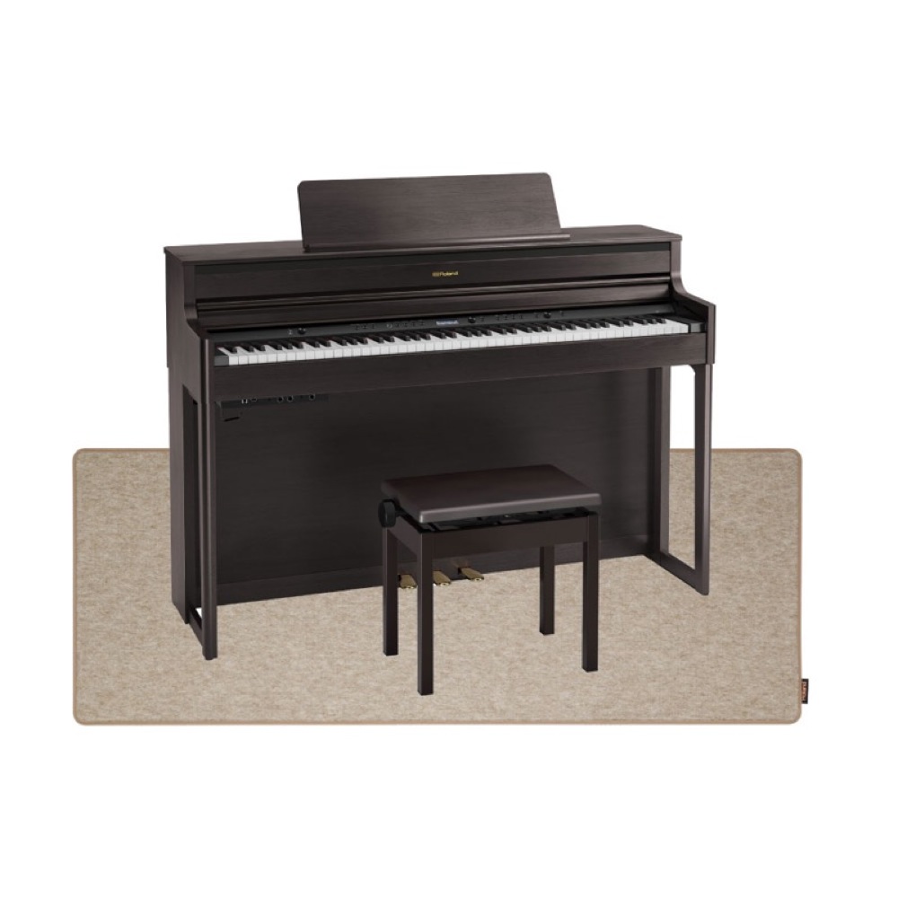 ROLAND HP704-DRS ダークローズウッド 電子ピアノ 高低自在イス＆ピアノセッティングマット付き セット【組立設置無料サービス中】