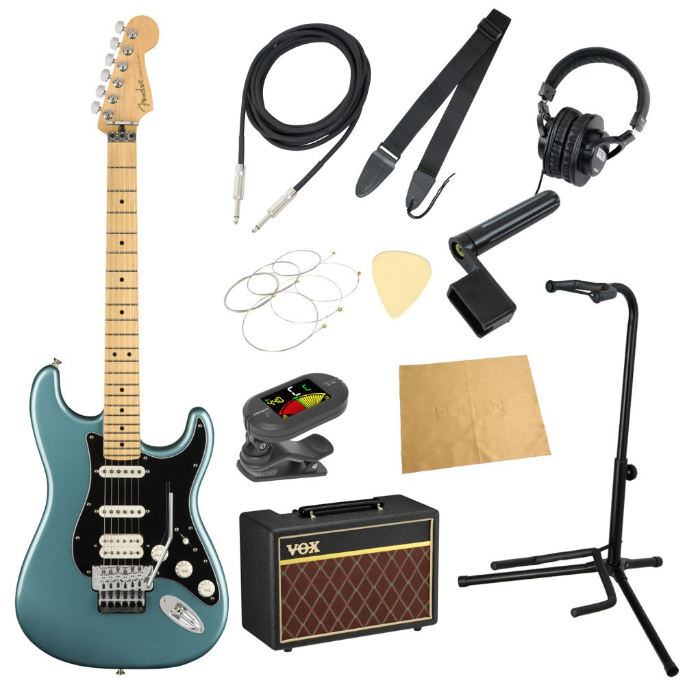 フェンダーから始める！大人の入門セット Fender Player Stratocaster with Floyd Rose MN Tidepool  エレキギター VOXアンプ付 11点セット(フェンダー エレキギター初心者セット ストラトキャスター) | chuya-online.com  全国どこでも送料無料の楽器店