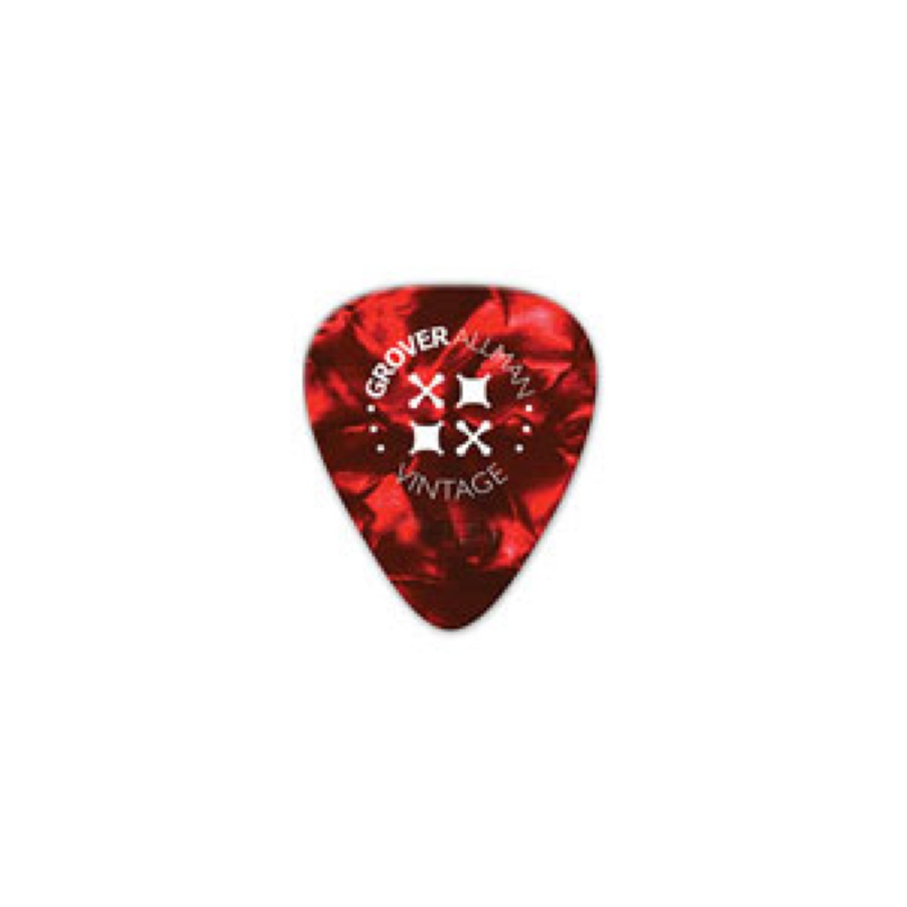 Grover Allman Vintage Celluloid Red 1.35mm PPV5012 ギターピック×10枚