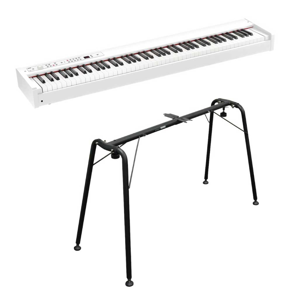 KORG D1 WH DIGITAL PIANO 電子ピアノ ホワイトカラー 純正スタンド（ST-SV1）付きセット