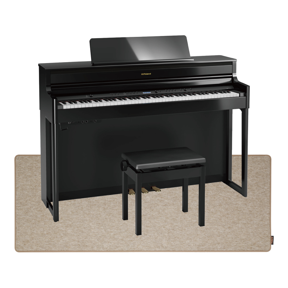 ローランド 【組立設置無料サービス中】 ROLAND HP704-PES 電子ピアノ 高低自在イス＆ピアノセッティングマット付き ブラック(ローランド  高い表現力を持つ、プレミアムなホームピアノ) 全国どこでも送料無料の楽器店