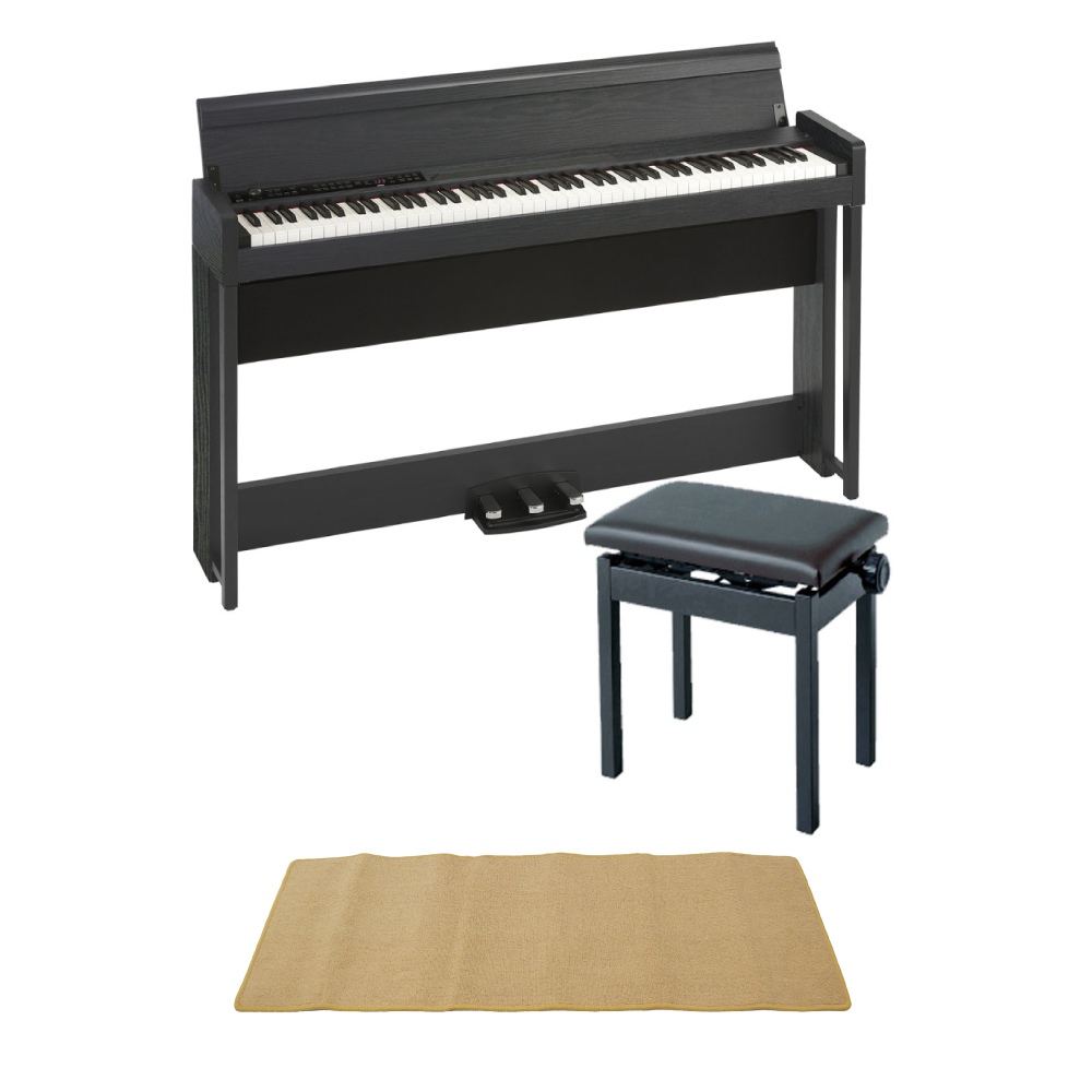 KORG C1 AIR WBK 電子ピアノ KORG PC-300BK キーボードベンチ ピアノマット(クリーム)付きセット
