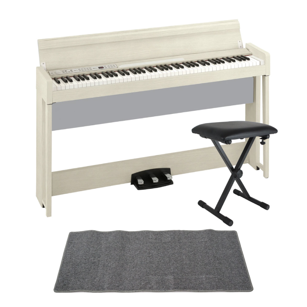 KORG C1 AIR WA 電子ピアノ Dicon Audio SB-001 キーボードベンチ ピアノマット(グレイ)付きセット