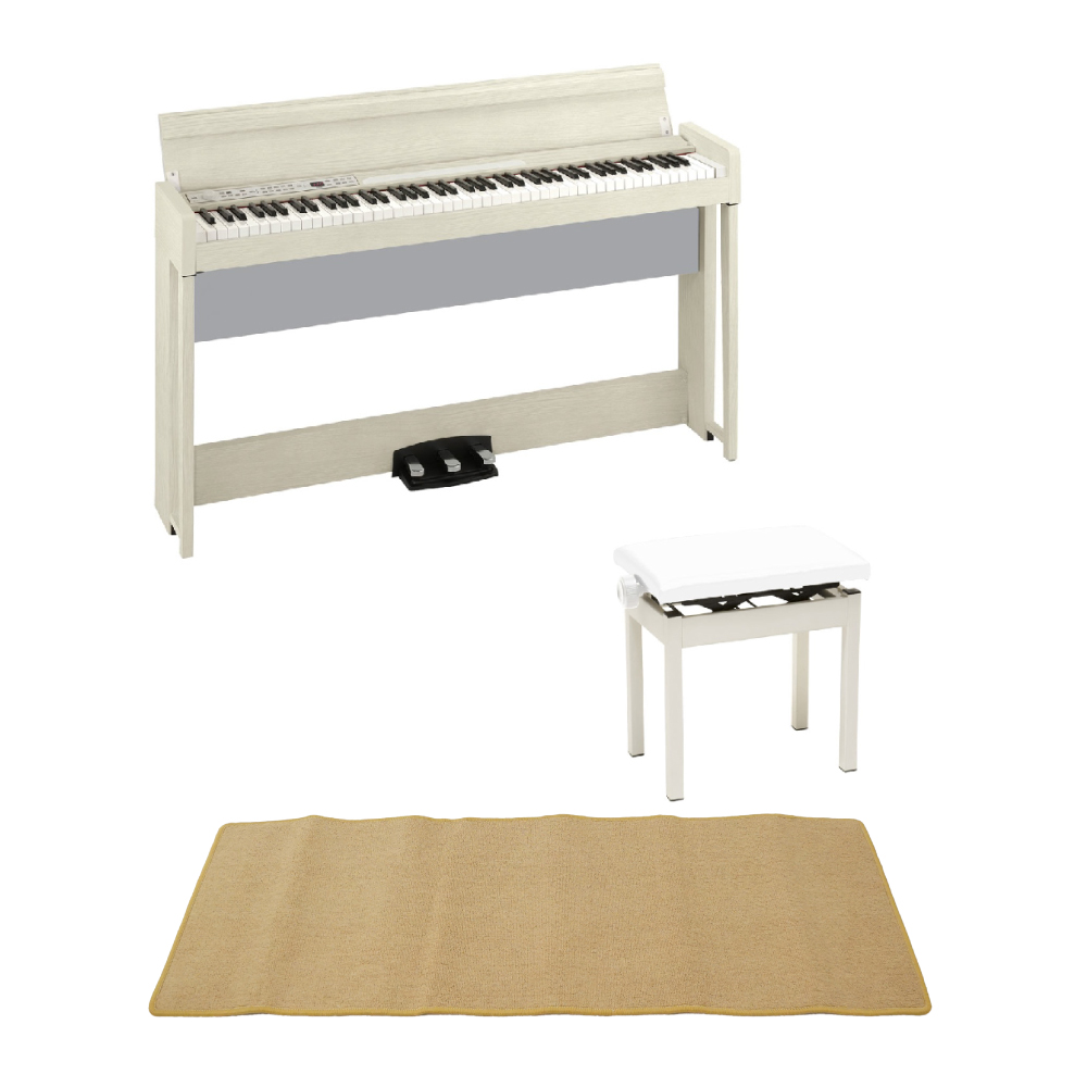 KORG C1 AIR WA 電子ピアノ KORG PC-300WH キーボードベンチ ピアノマット(クリーム)付きセット