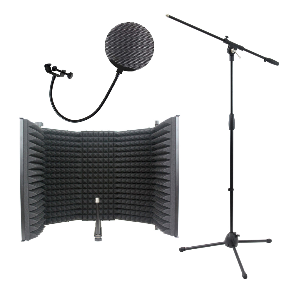 iSK RF-1 リフレクションフィルター Dicon Audio MS-101 ブームマイクスタンド Dicon Audio DCP-2 メタルポップフィルター 3点セット