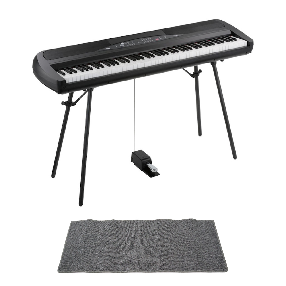 KORG SP-280 BK 電子ピアノ ピアノマット(グレイ)付きセット