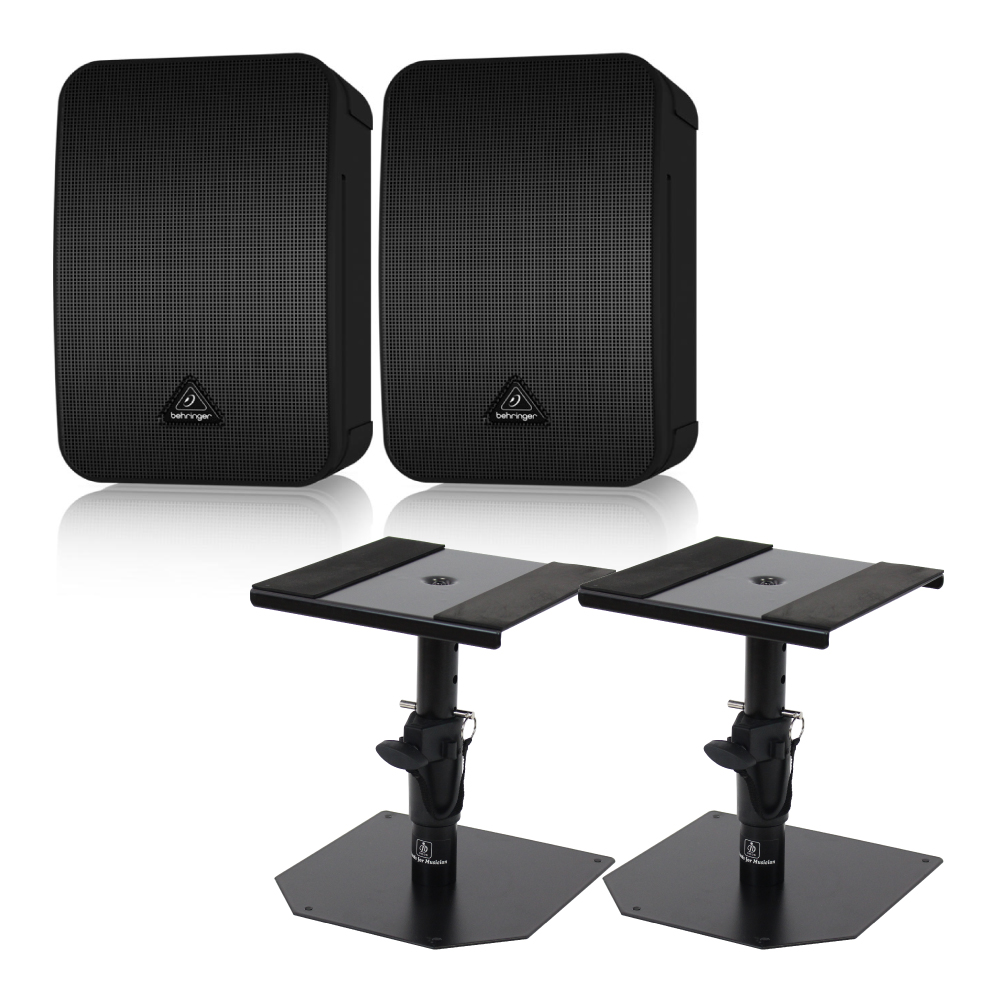 BEHRINGER 1C-BK モニタースピーカー Dicon Audio SS-032R 卓上スタンド ペア セット