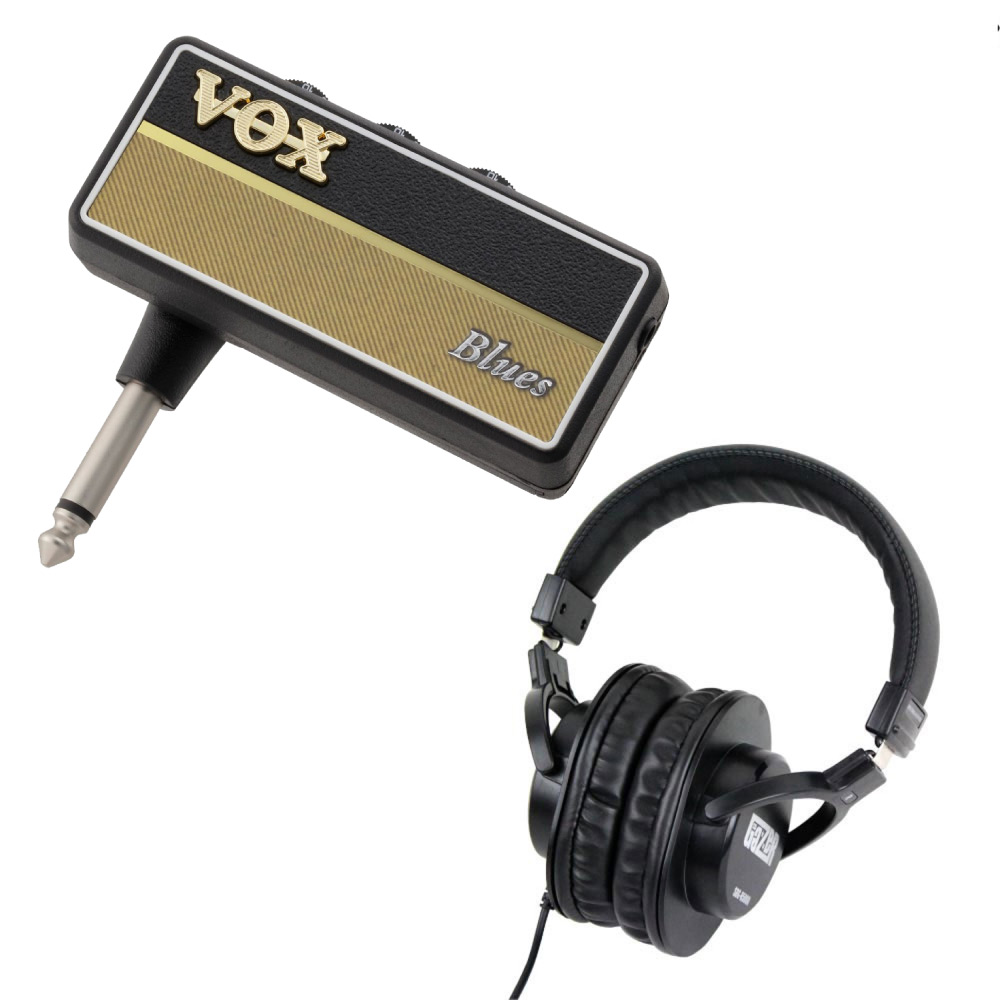 VOX AmPlug2 BLUES AP2-BL ギター用ヘッドホンアンプ 小型ギターアンプ SDG-H5000 モニターヘッドホン付きセット(ボックス  ヘッドホンアンプ モニターヘッドホン付きセット) 全国どこでも送料無料の楽器店