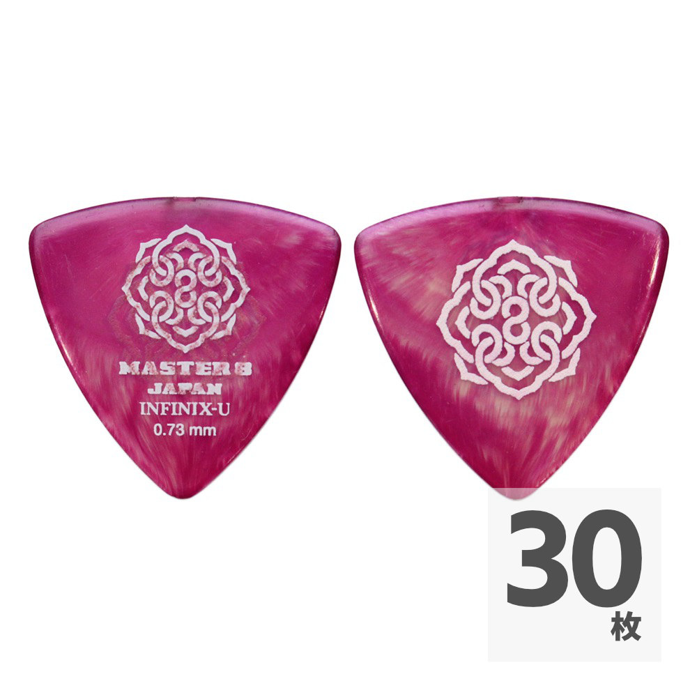MASTER 8 JAPAN IFU-TR073 INFINIX-U TRIANGLE with Hard Grip 0.73mm ギターピック×30枚