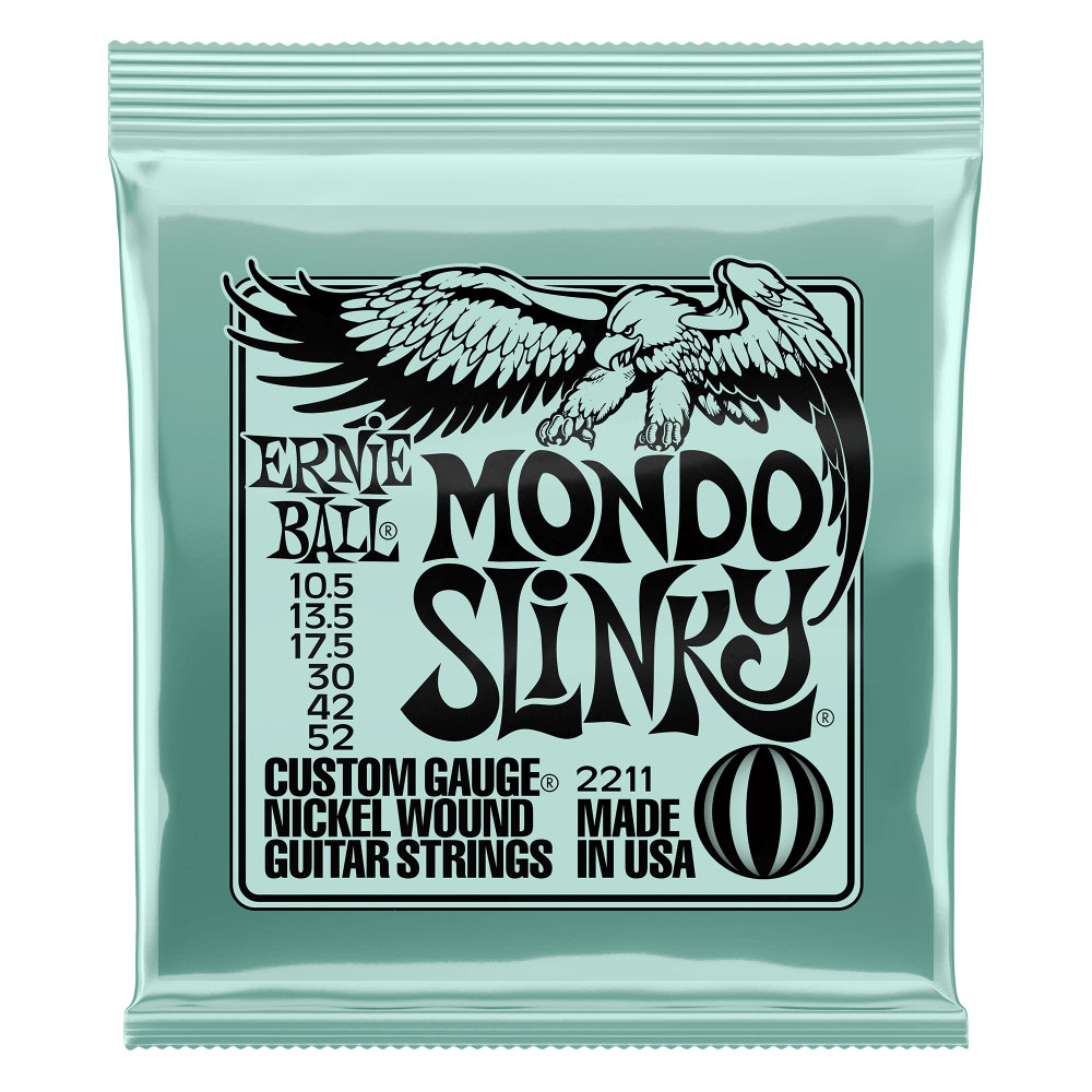 ERNIE BALL 2211 Mondo Slinky Nickel Wound Electric Guitar Strings 105-52 Gauge エレキギター弦 ×3セット