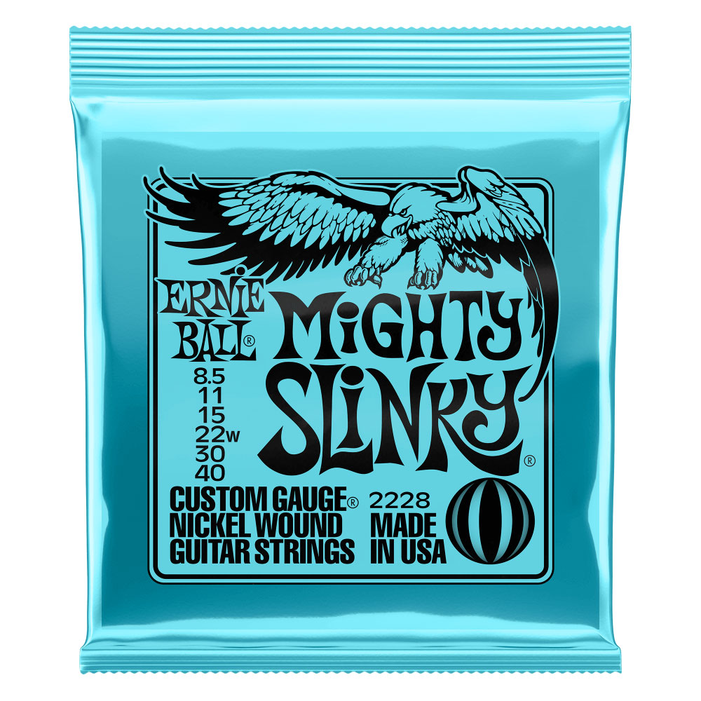 ERNIE BALL 2228 Mighty Slinky Nickel Wound Electric Guitar Strings 085-40 Gauge エレキギター弦 ×3セット
