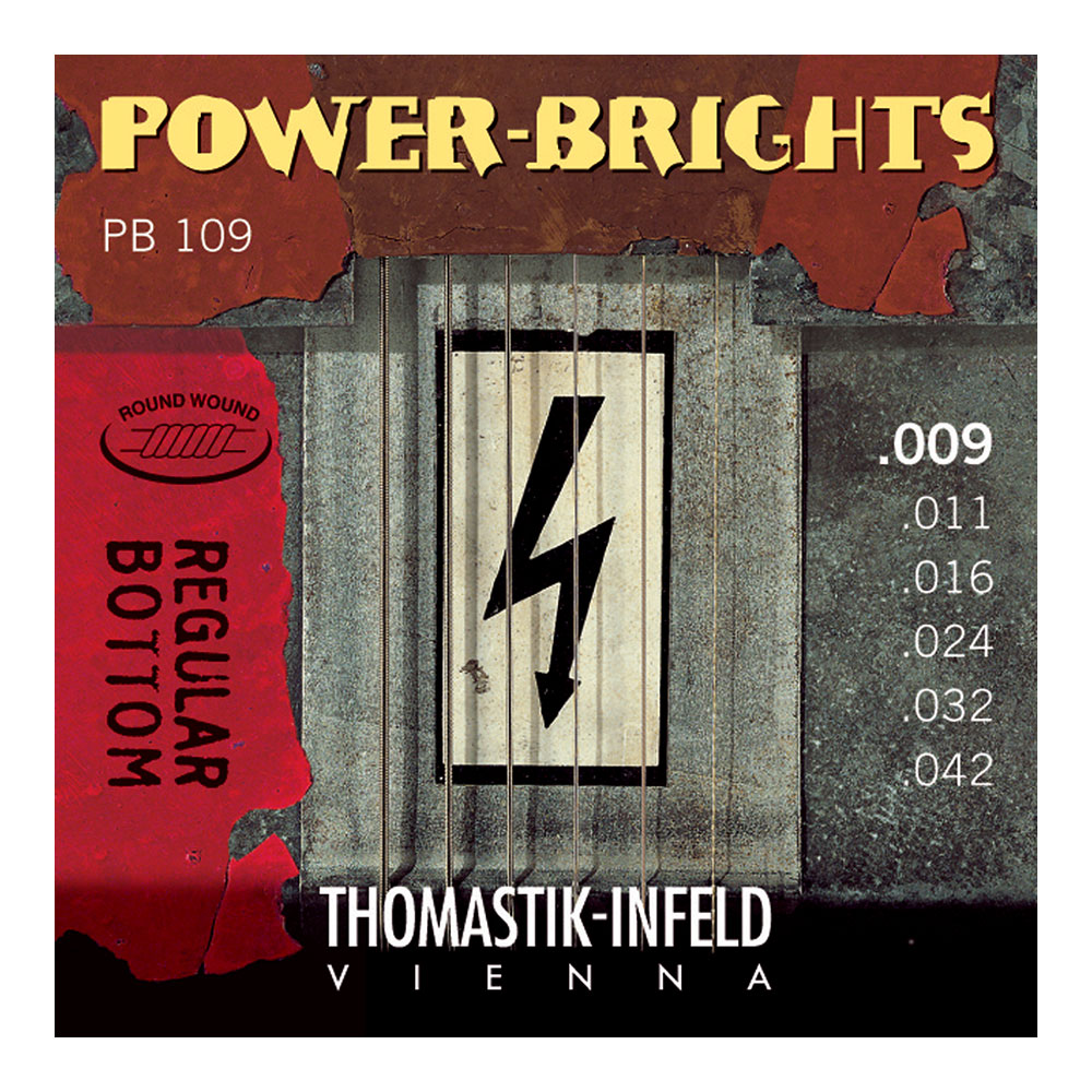 Thomastik-Infeld PB109 Power Bright Series Regulae Bottom 09-42 エレキギター弦×6セット