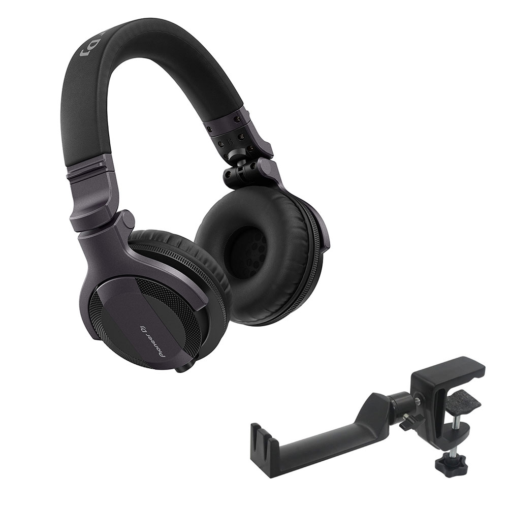 Pioneer DJ HDJ-CUE1 ダークシルバー DJヘッドホン ヘッドホンハンガー付きセット