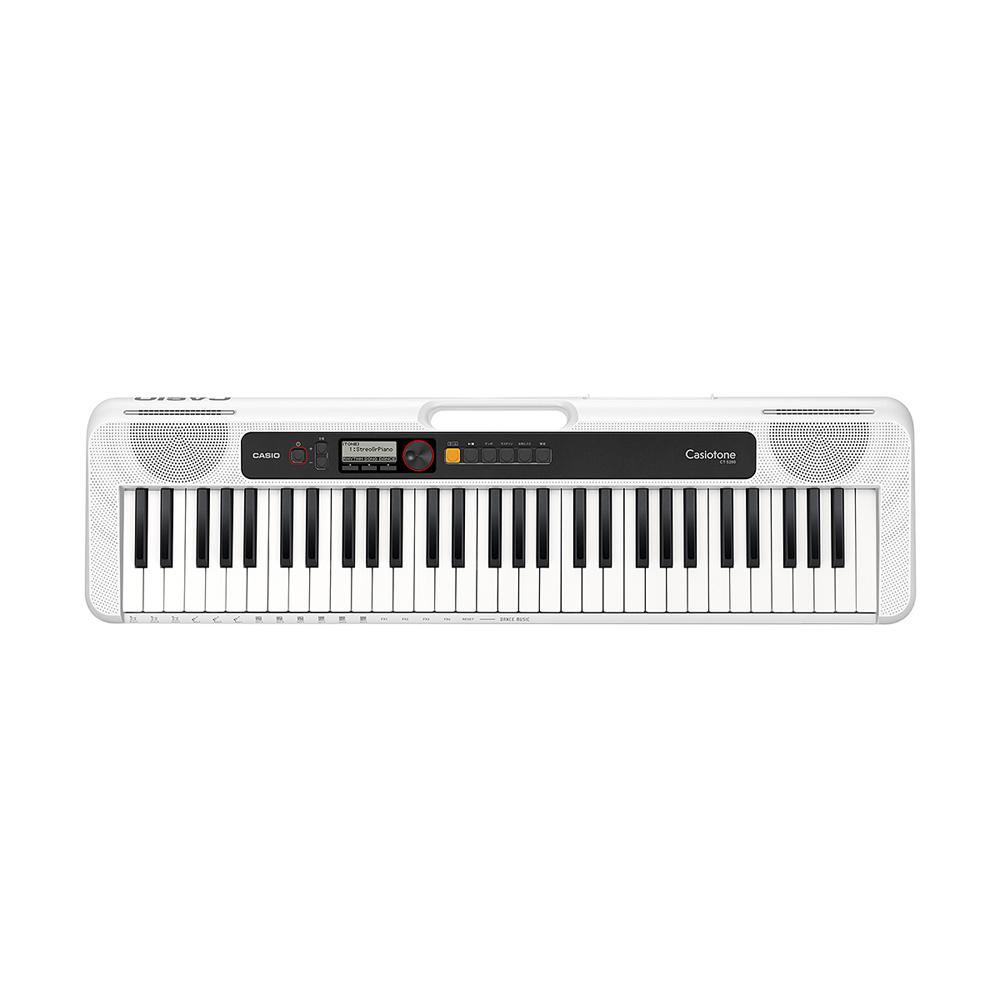 CASIO CT-S200 WE Casiotone 61鍵盤 キーボード キーボードスタンド 2点セット [鍵盤 Aset] 本体の画像