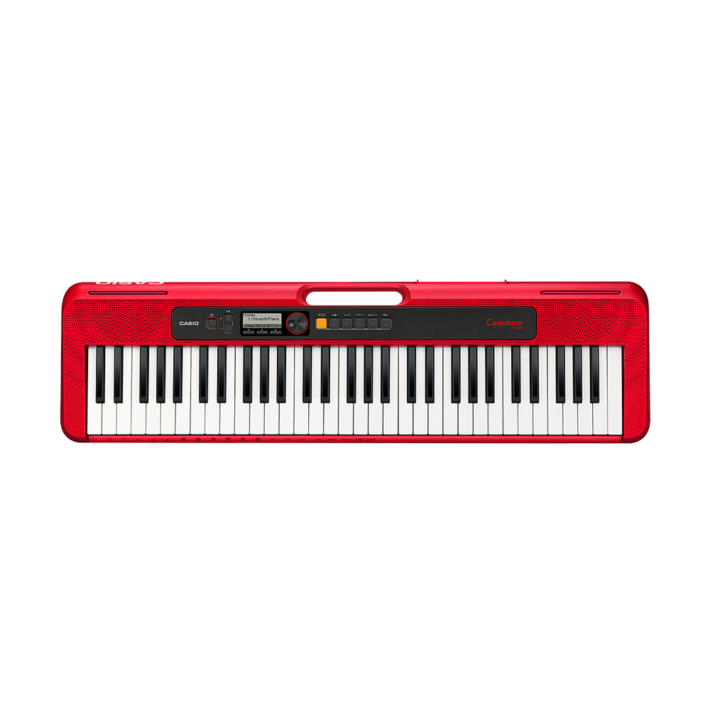 CASIO CT-S200 RD Casiotone 61鍵盤 キーボード レッド キーボードスタンド 2点セット [鍵盤 Aset] カシオ　全体画像