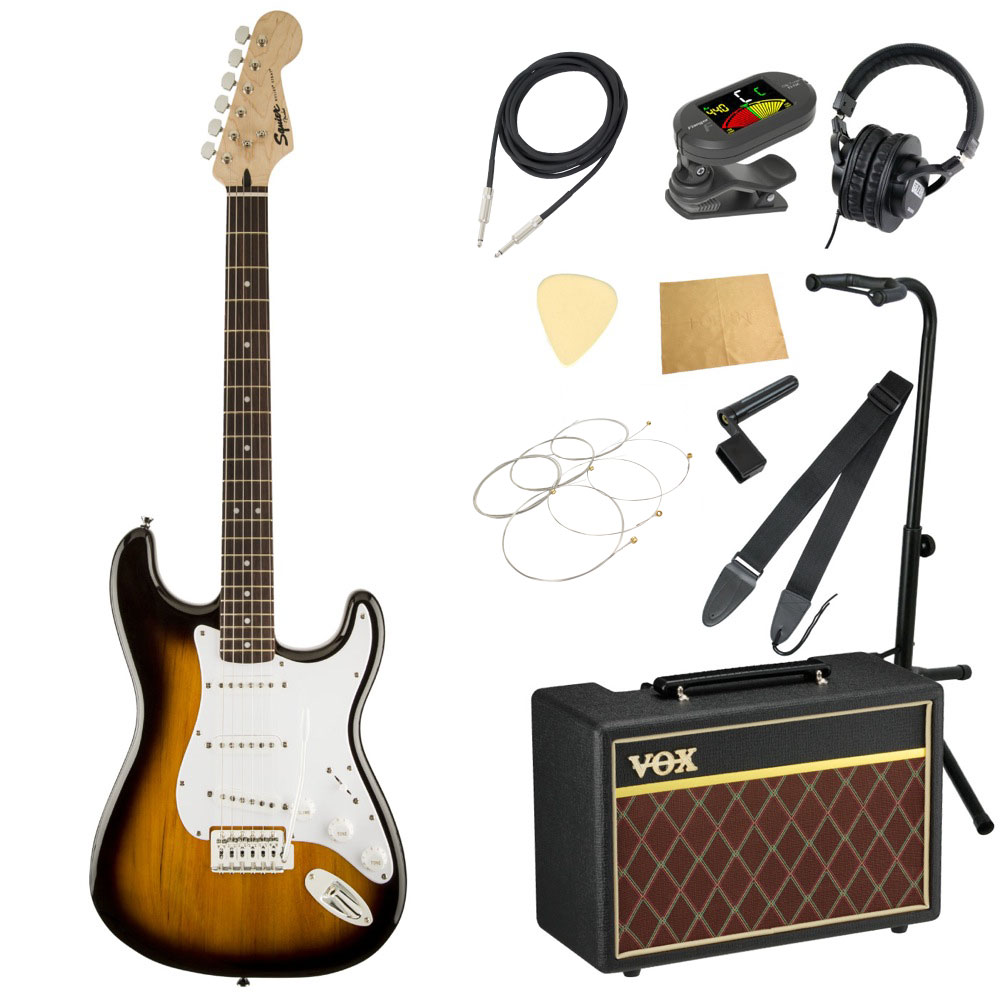 Squier Bullet Strat with Tremolo Laurel Fingerboard BSB エレキギター VOXアンプ付き 11点 初心者セット