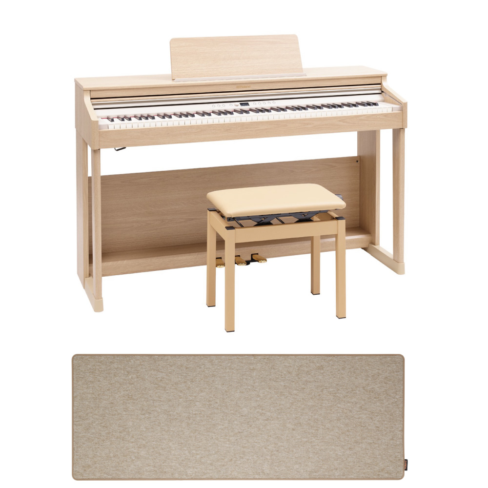 Roland RP701-LA Digital Piano ライトオーク調仕上げ デジタルピアノ 高低自在椅子＆セッティングマット付き 【組立設置無料サービス中】