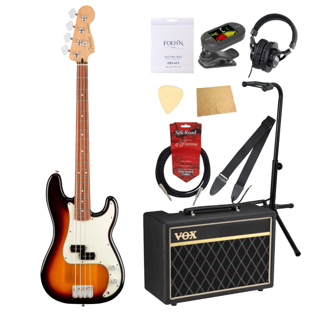 Fender Player Precision Bass PF 3TS エレキベース VOXアンプ付き 入門10点セット