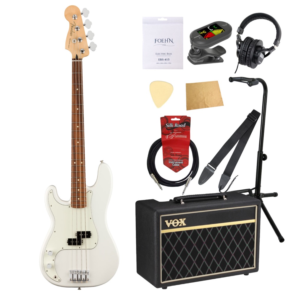 Fender Player Precision Bass Left Handed PF Polar White レフティ 