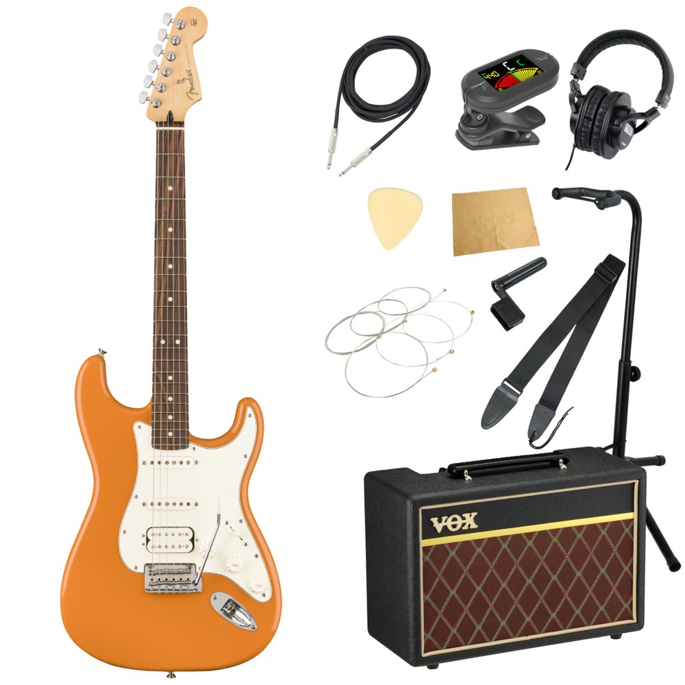 Fender Player Stratocaster HSS PF Capri Orange エレキギター VOXアンプ付き 入門11点セット