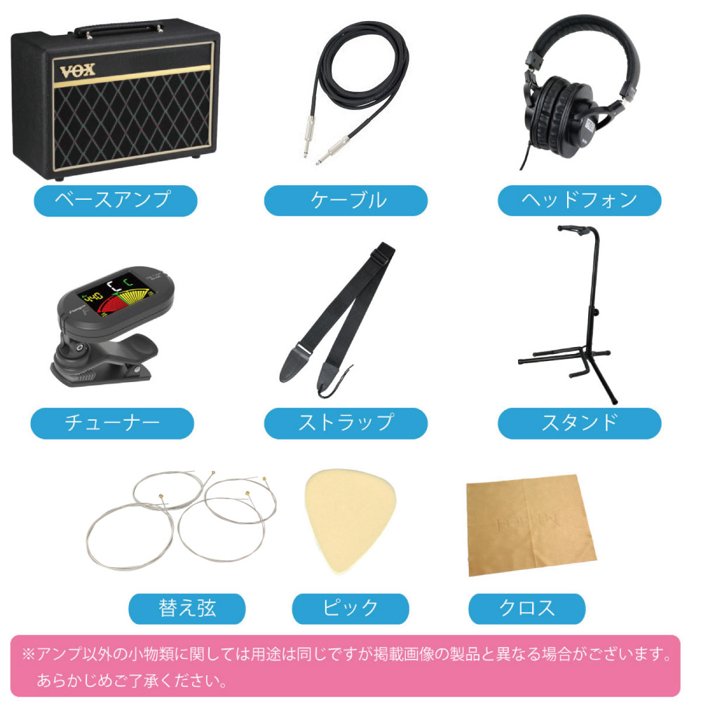 Fender Made in Japan Traditional 60s Jazz Bass LH RW 3TS VOXアンプ付き エレキベース レフティ 入門 10点セット セット商品画像