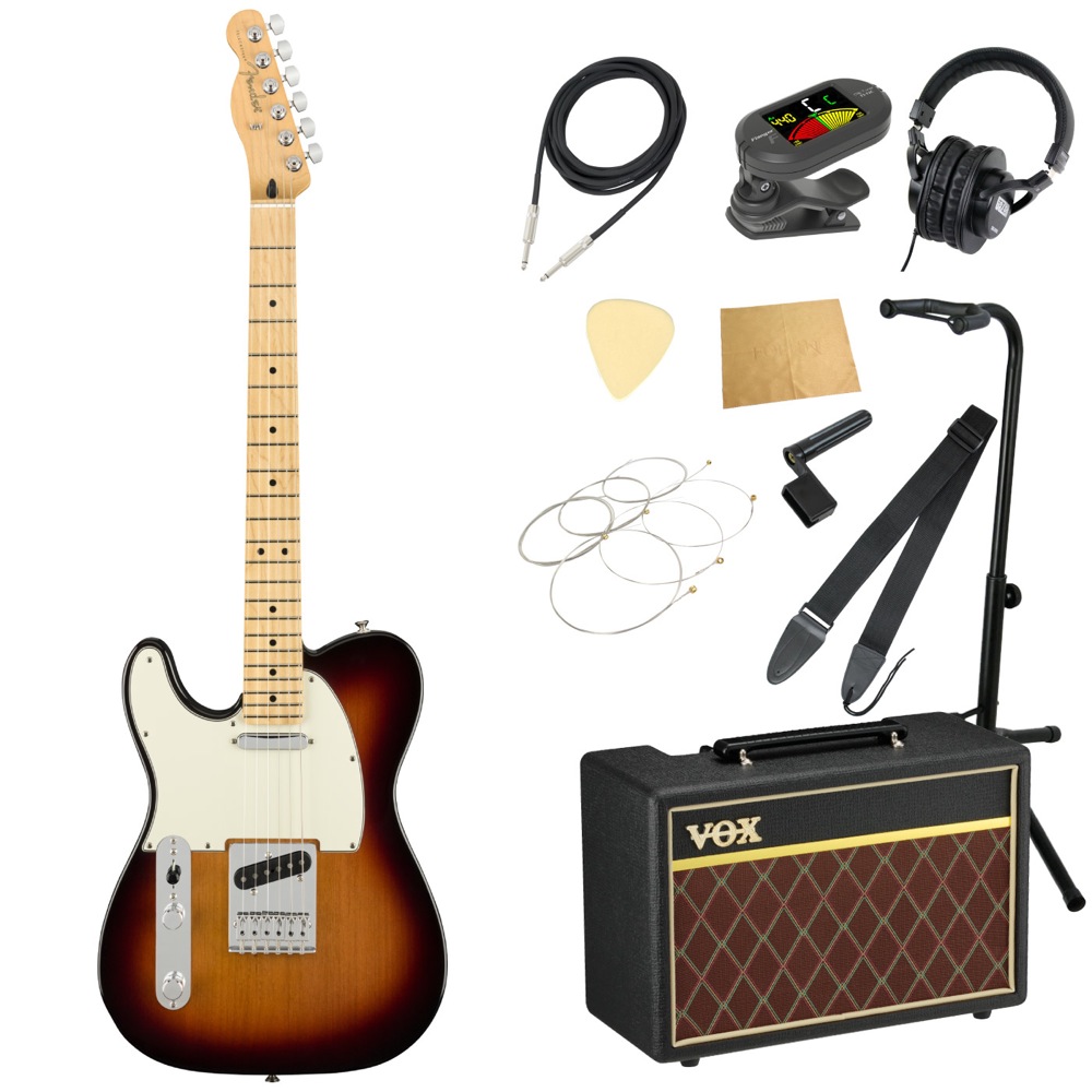 Fender Player Telecaster LH MN 3TS レフティ エレキギター VOXアンプ付き 入門11点セット