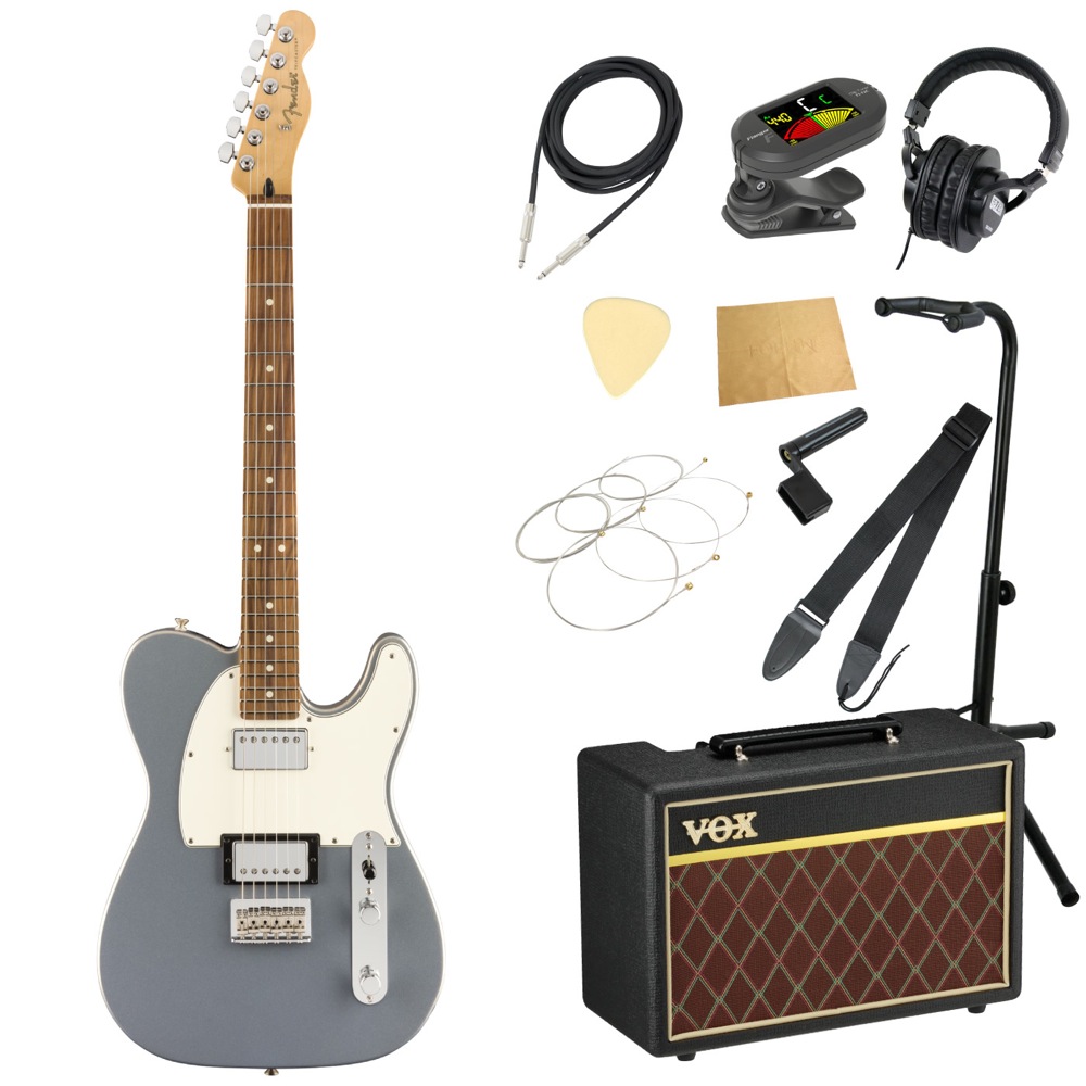 フェンダー Fender Player Telecaster HH Silver エレキギター VOXアンプ付き 入門11点セット