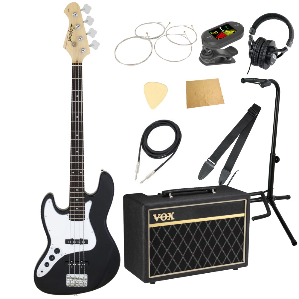 LEGEND LJB-Z L/H BK エレキベース VOXアンプ付き 入門10点セット