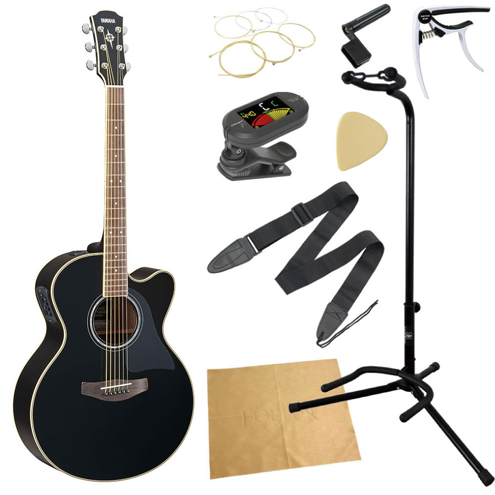 YAMAHA CPX700II BLK エレクトリックアコースティックギター 入門9点セット
