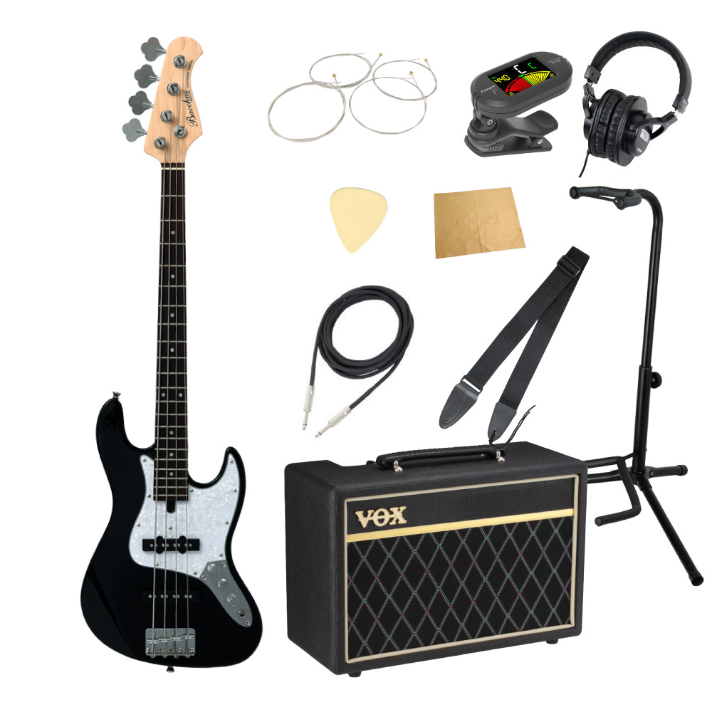 BACCHUS WJB-Mini BLK VOXアンプ付き エレキベース入門10点セット