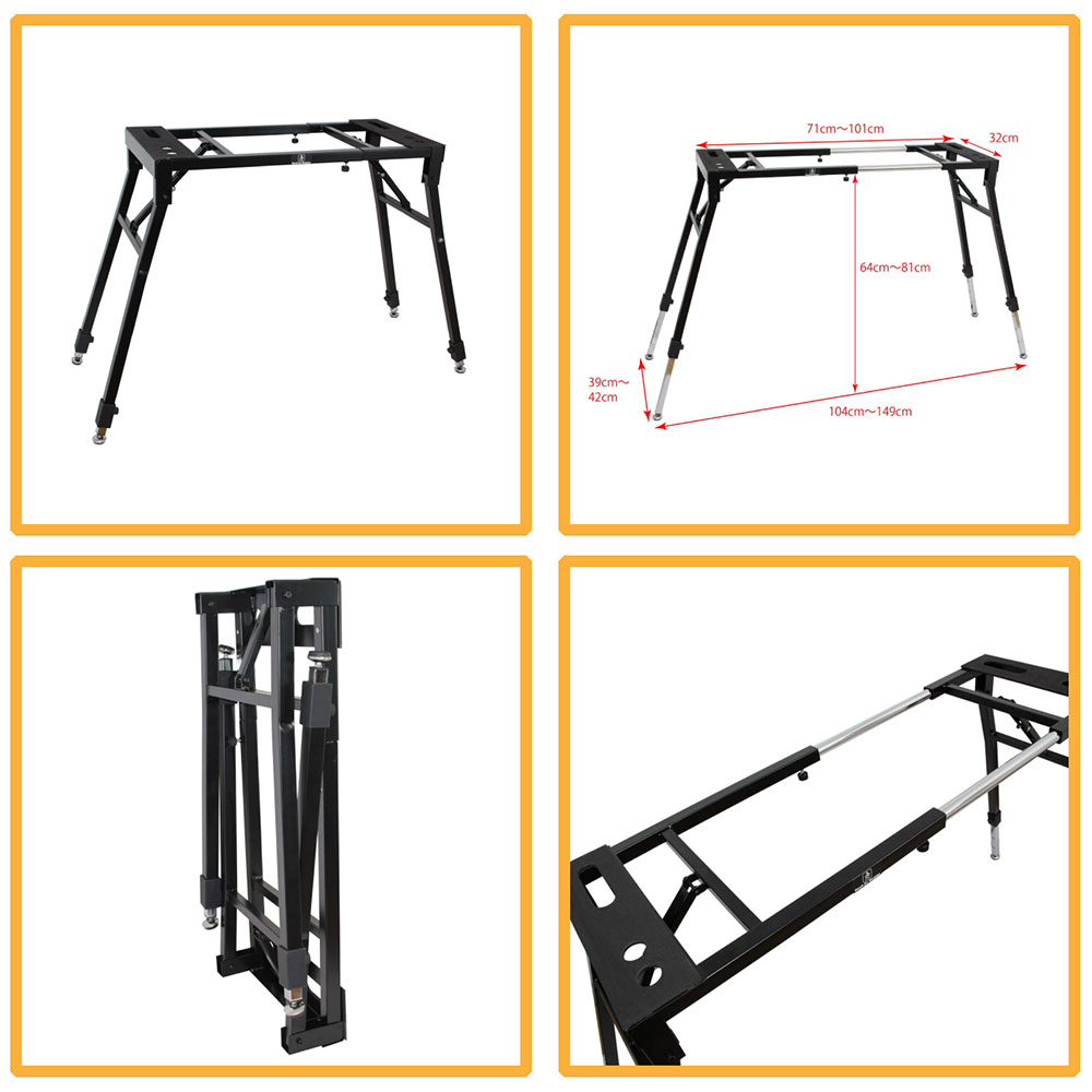 ROLAND FP-30X-BK Digital Piano ブラック 電子ピアノ キーボードスタンド キーボードベンチ ヘッドホン 4点セット [鍵盤 Fset] ディコン キーボードスタンド サイズ 折りたたみ時の画像