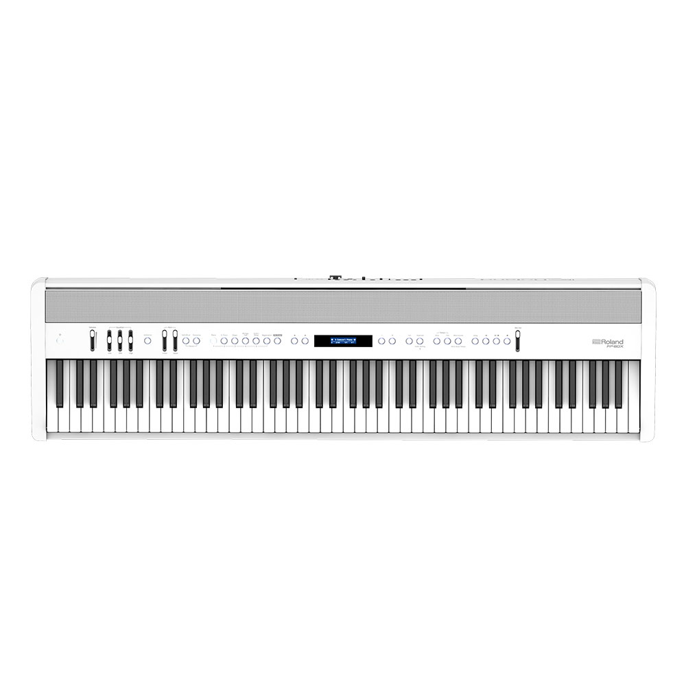 ROLAND FP-60X-WH Digital Piano ホワイト デジタルピアノ キーボードスタンド キーボードベンチ 3点セット [鍵盤 Eset] ローランド 正面画像